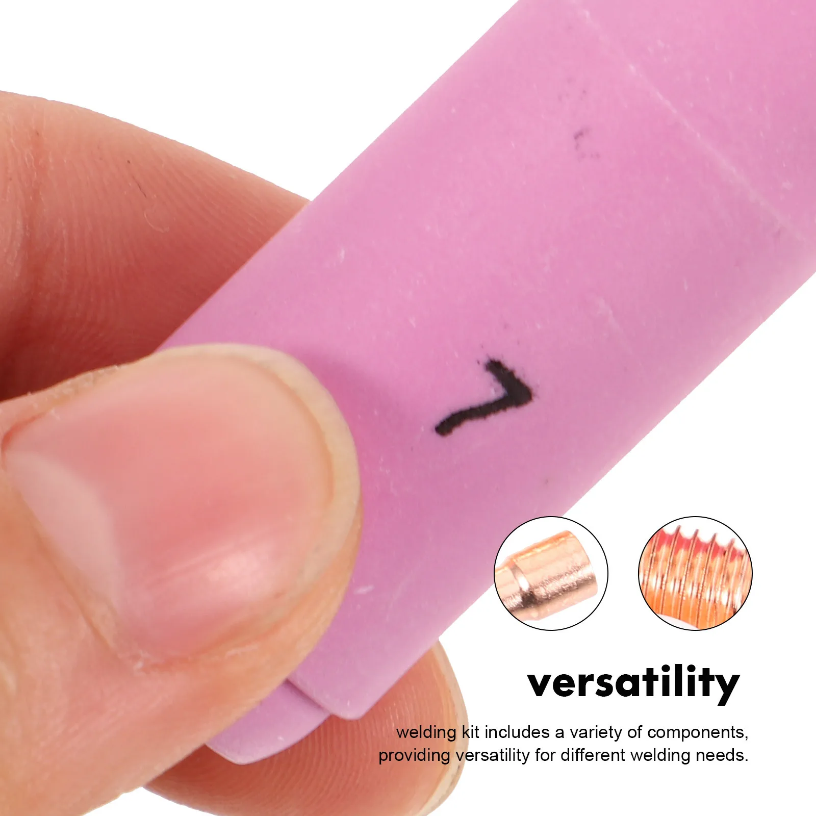 1 مجموعة شعلة لحام الملحقات الثقيلة Tig كأس شبكة سلكية شاشة تعزيز حماية تدفق الهواء لحام Tig المهنية #6