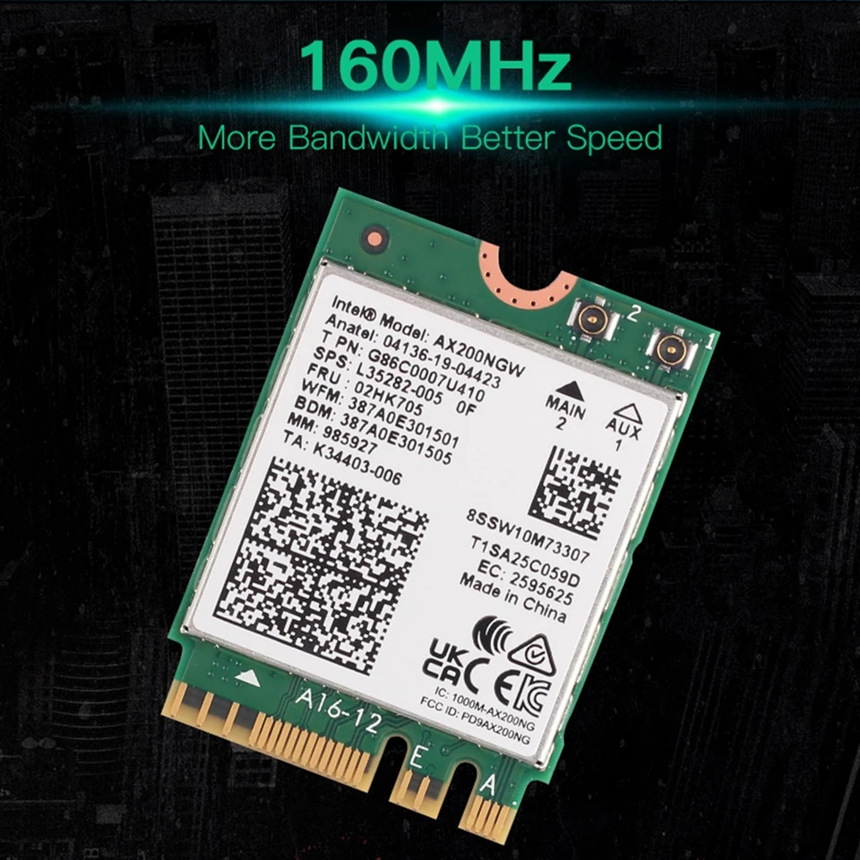 Intel AX200 AX210 WiFi 6E M.2 Wireless Card 2974Mbps