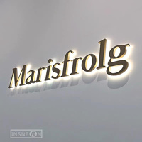 Custom Stainless Steel Luminous Character Backlit LED Letter Sign Metal Waterproof Outdoor Advertising Company Signage