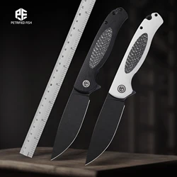 Petrified Fish PFB03 Folding Knife Pocketknives D2 Blade G10 Handle Survival Outdoor Camping Pocket Fishing EDC Hand Tools