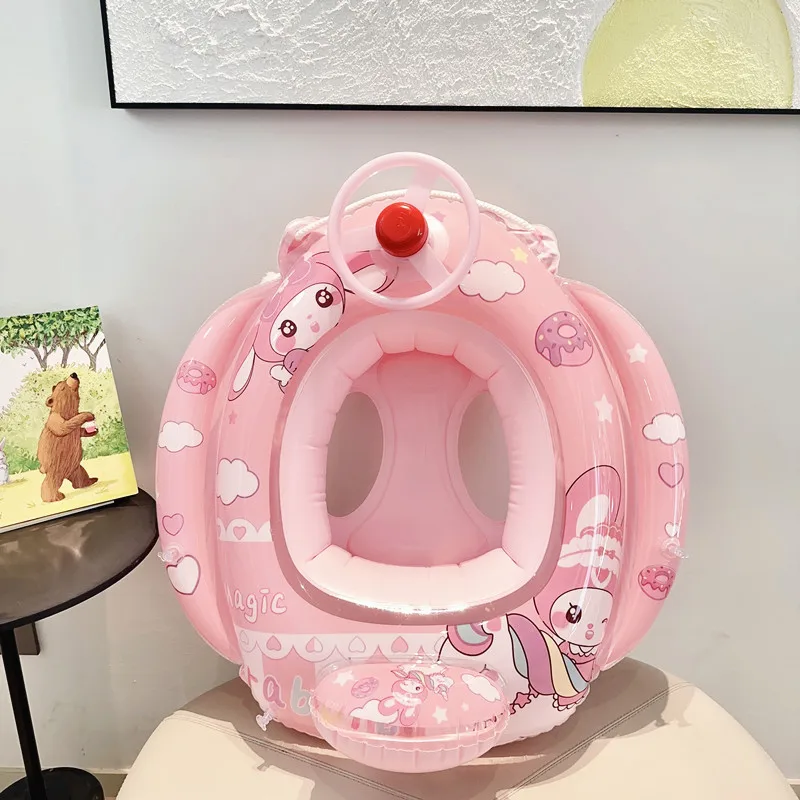 ROOXIN 등받이 풀 플로트가있는 클리어 쉘 아기 수영 반지 물 놀이 튜브 플로트 시트 수영 서클 풍선 풀 파티 완구