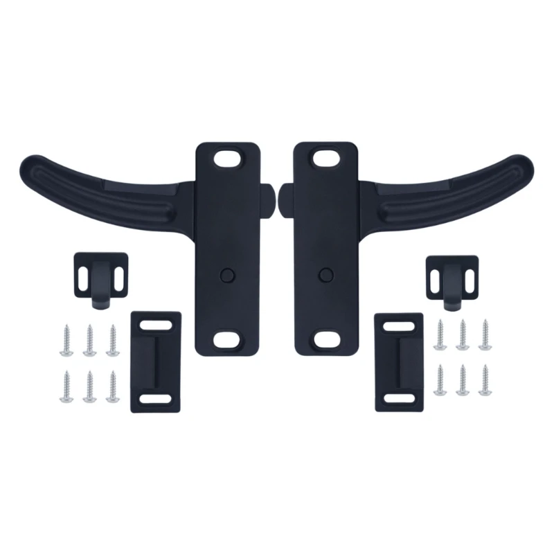 Screen Repair Handle 1 Pair with Screws, Black Curved Pull Pieces Daily Use