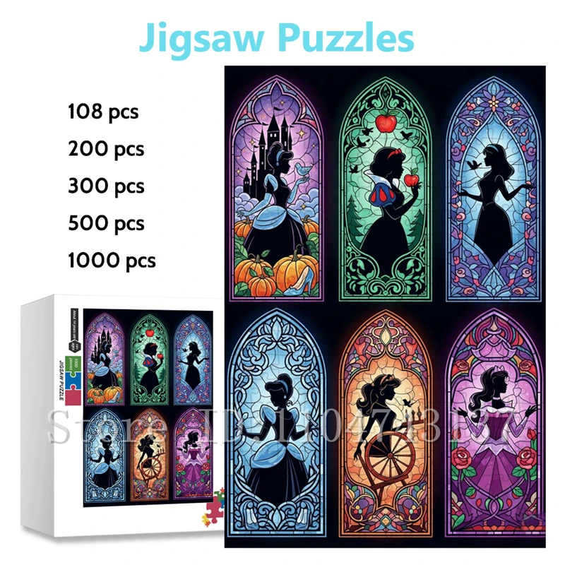 ألغاز فنية لشخصيات أميرات ديزني للفتيات، ألعاب ذكاء يدوية الصنع لأعياد الميلاد