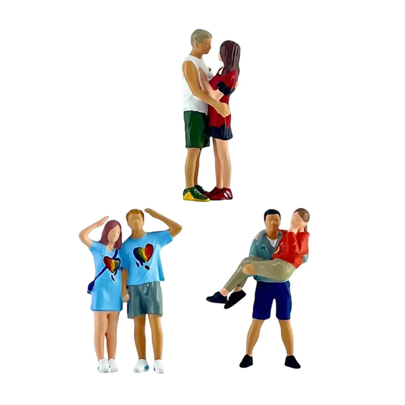 

Miniature People Figurines 1:64 Scale Resin for Friends Hobby Tabletop Games