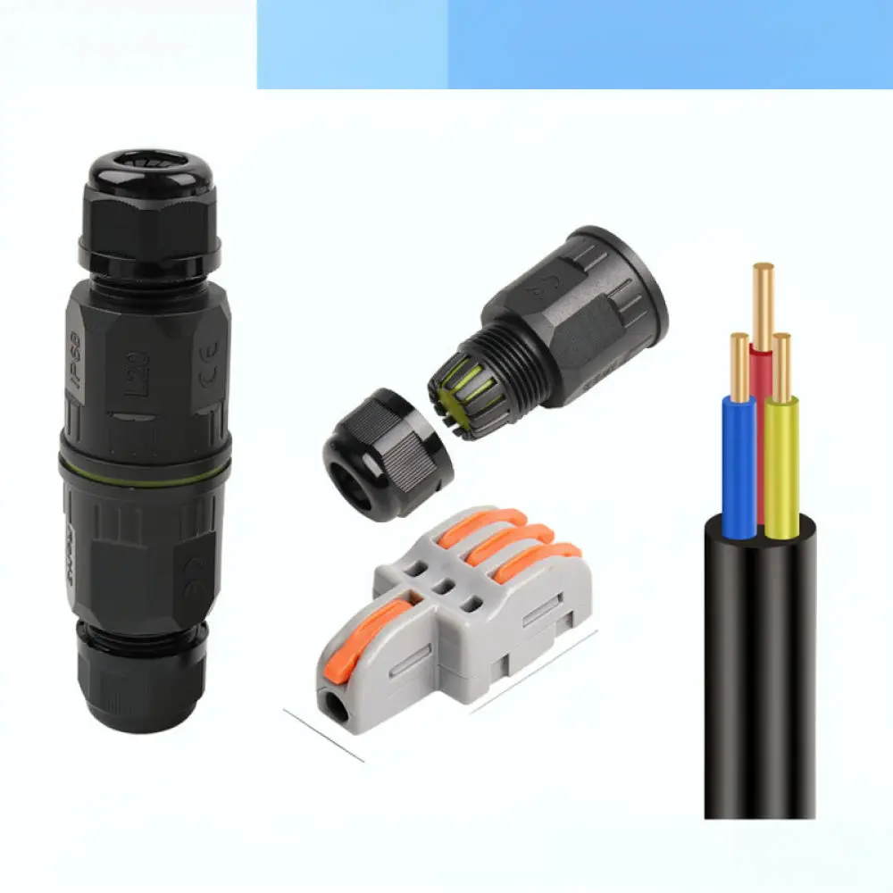 Waterproof Electrical Cable Terminal Connector Industrial Outdoor Junction Fast Wire Joint Adapter Power Coupling Plug Splicing
