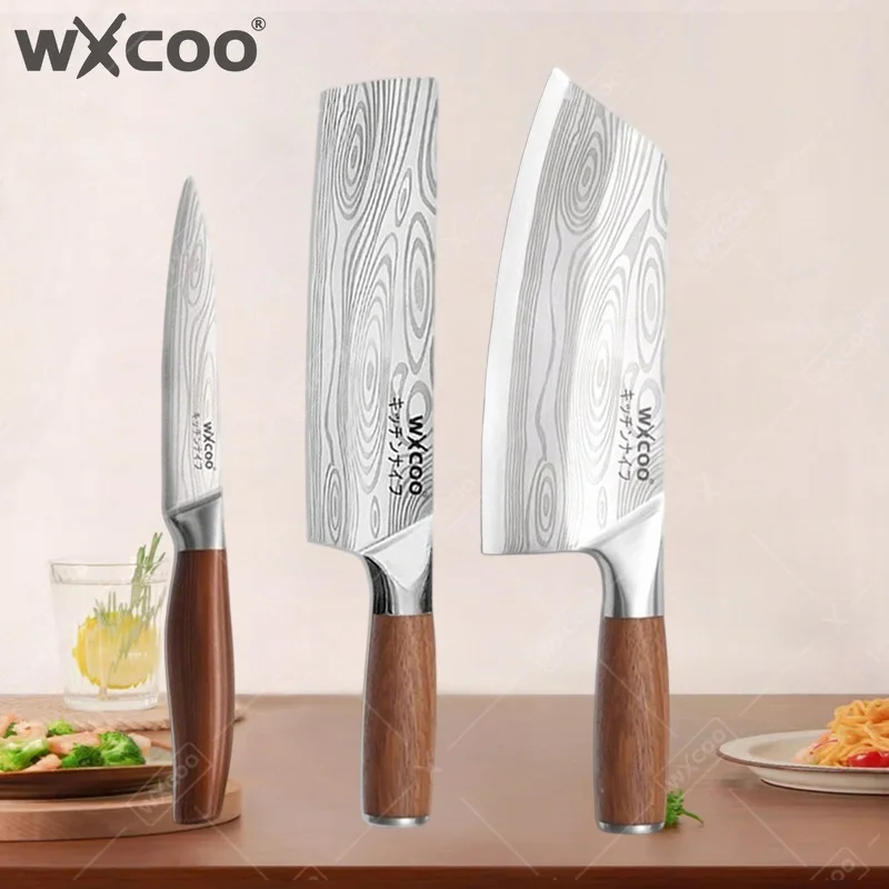 WXCOO Stainless Steel Boning Knife Kitchen Knife Dual-Purpose Chopping and Slicing Household Fruit Knife Kitchen Supplies