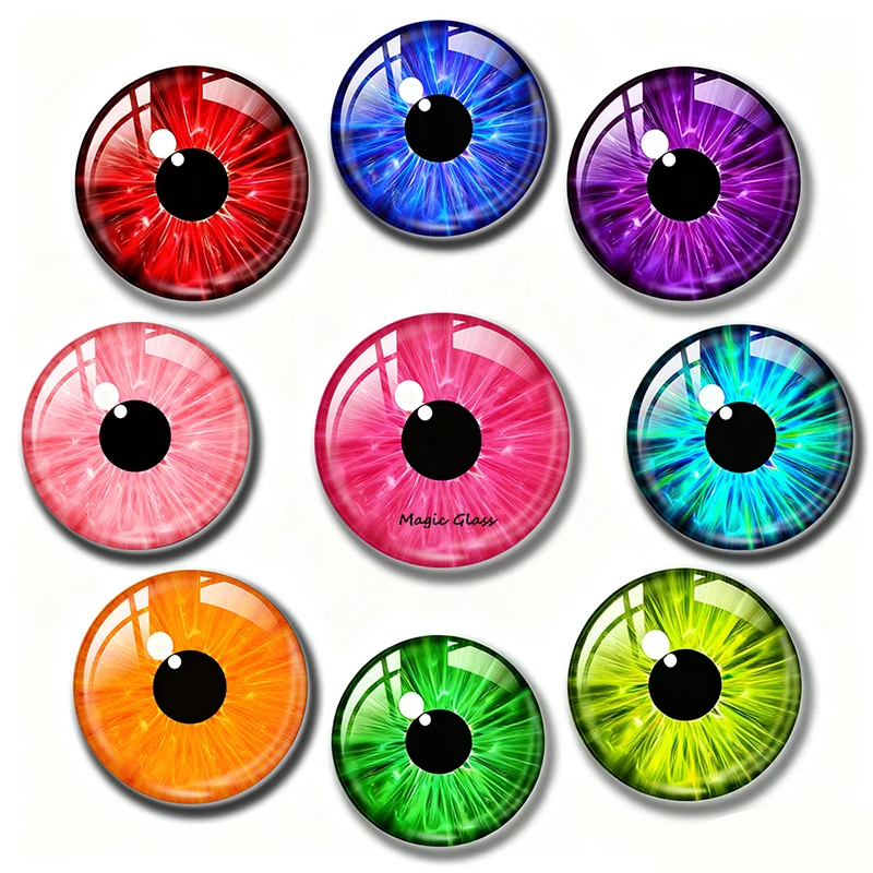 

8 мм 10 мм 12 мм 18 мм 20 мм 25 мм 30 мм 45 мм фото стекло кабошон узор круглые красочные DIY ювелирные аксессуары камея глаза C029