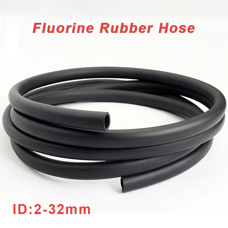 

1Meter Fluorine Rubber Hose ID 2 3 4 5 6 7 8-32mm Black FKM High Temperature And Corrosion Resistant Oil Hose Pipe Fuel Tube