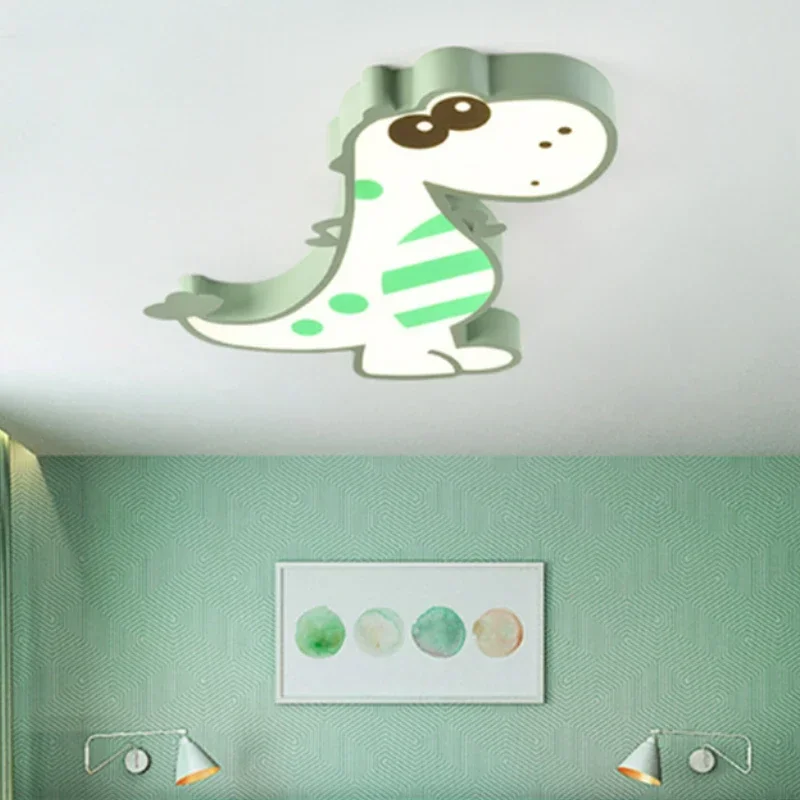 

Nordic Dinosaur Kids Room Ceiling Lamp for Children's Bedroom Boy's Room Nursery Designer Animal Art Home Decor Lighting Fixture