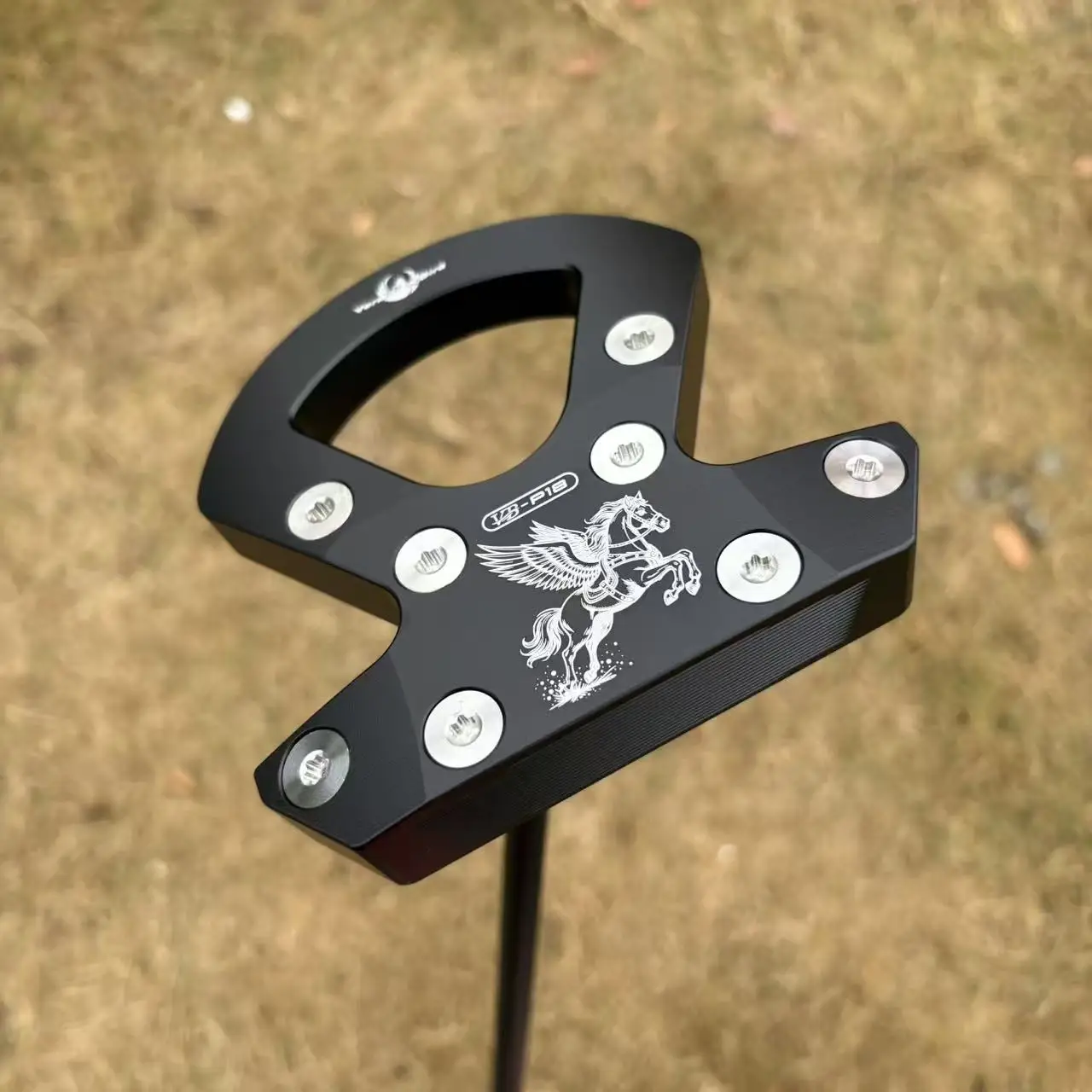 VERMILION BIRD VB-P18 Golf Putter, Hollow Ring Mallet with Pegasus Pattern, 2 Colors Purple & Black, High MOI Stable Putter, Ali