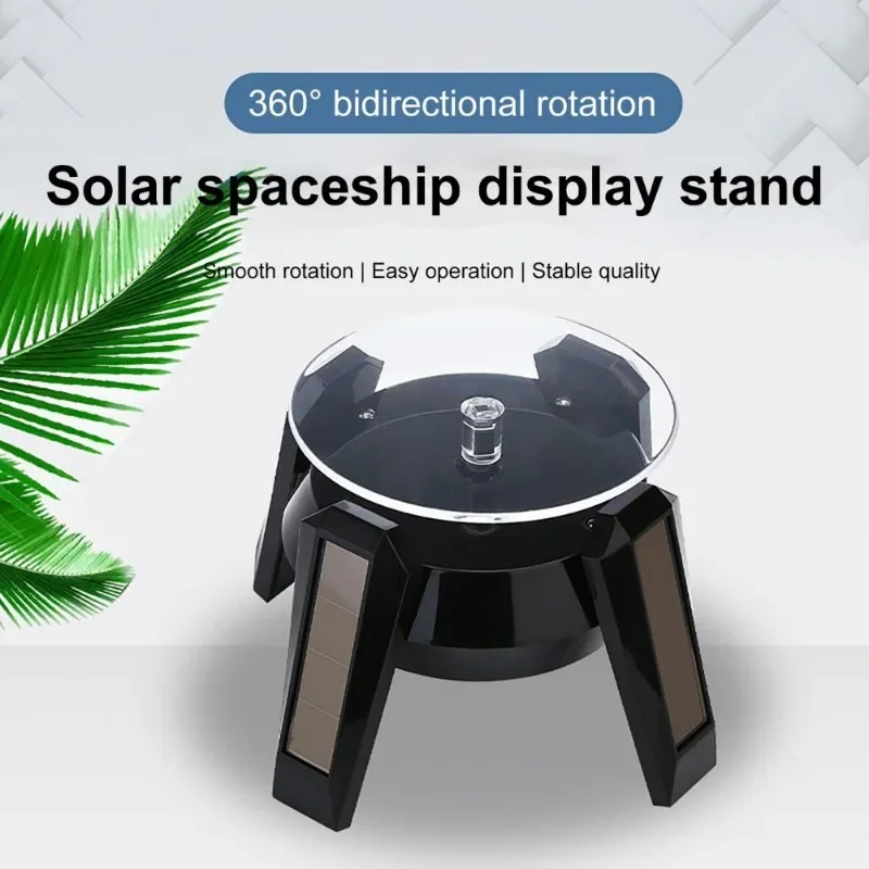 360 Degree Solar Display Stand Watch Photography Stand Display Turntable Rotating Watch Jewelry LED Light Change Display Stand