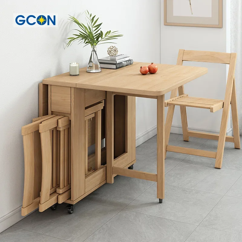 Zhiguang Modern Simple Dining Table Round Bench Folding Dining Table Chair Household Small Bench Manufacturer Wholesale