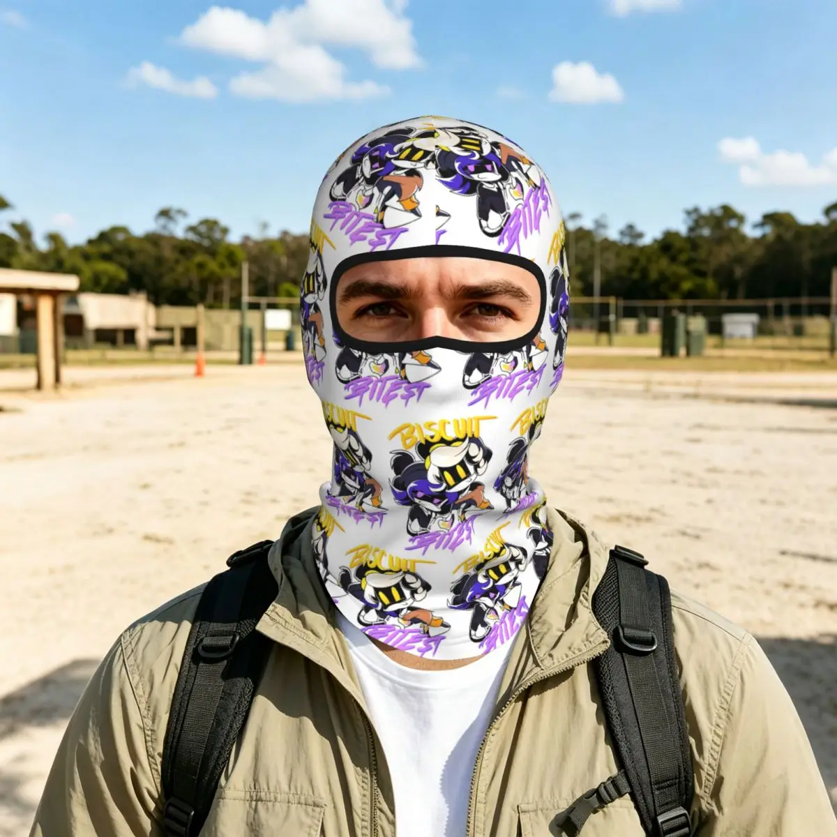 Murder Drones Cartoon Breathable Thin Balaclava Full Face Mask Sun Protection Neck Gaiter For Motorcycle Cycling Fishing Outdoor