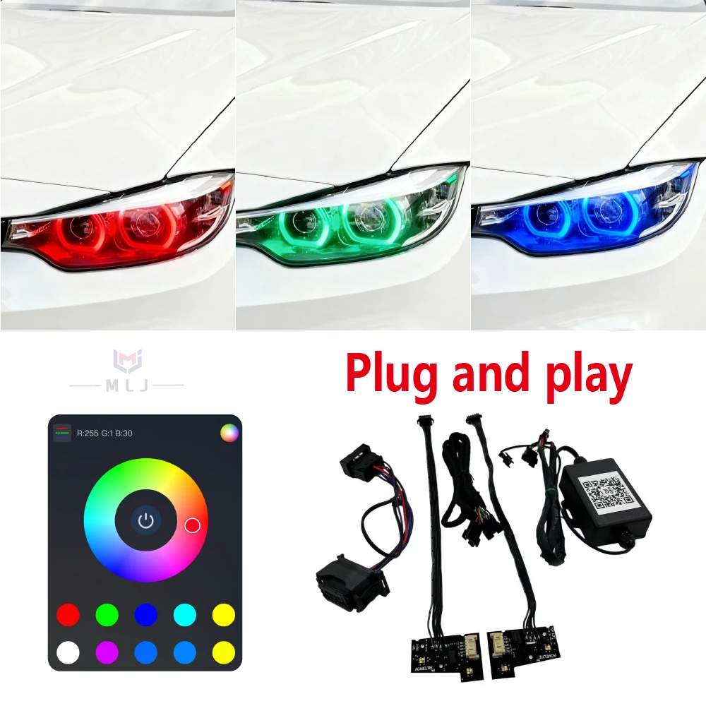 

NEW 63117943227 63117943228 FOR BMW 2016-2019 F32 F36 LOW-PROFILE lemon yellow blue red RGB daytime running light LED board