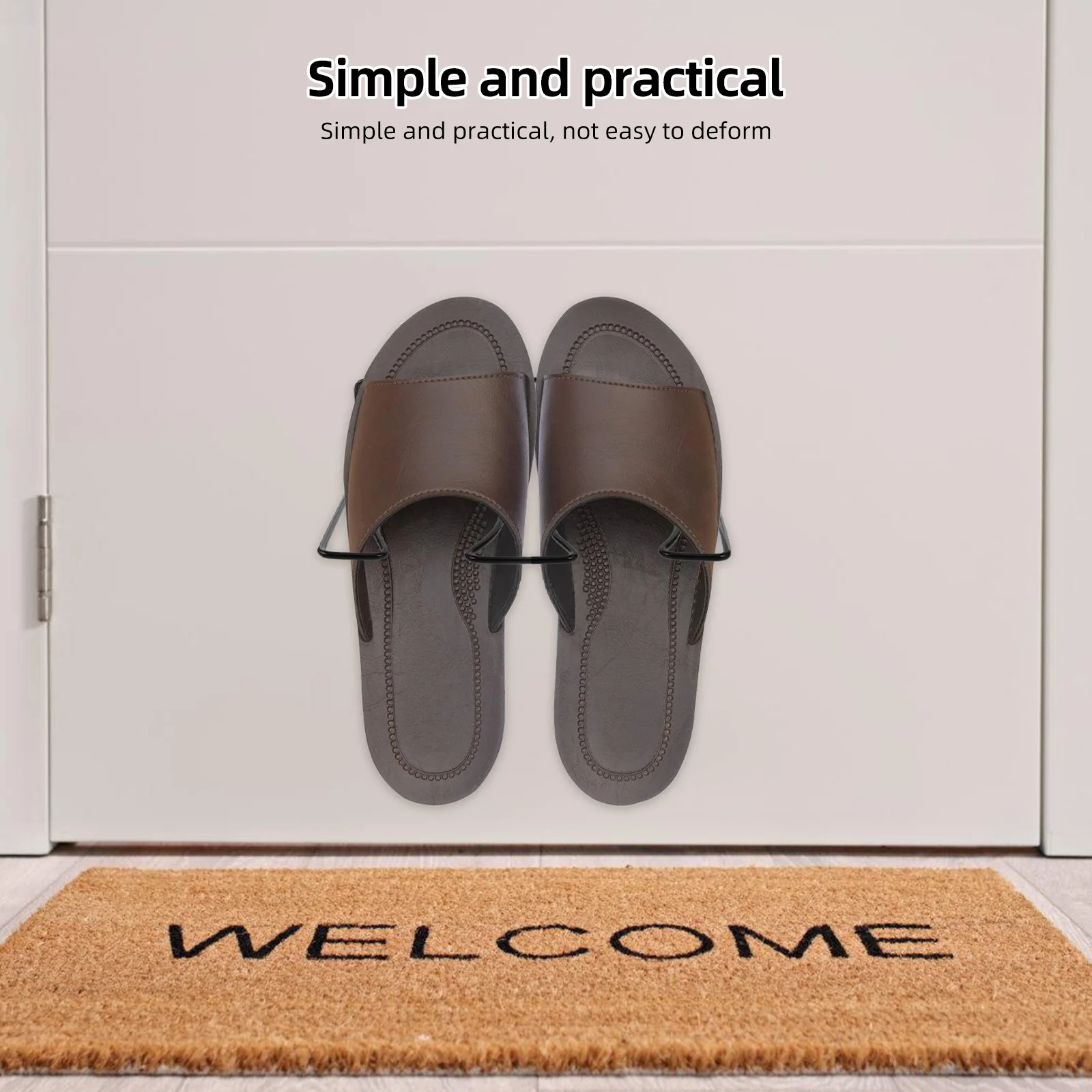 

2Pcs Over Door Snow Boot Shoe Rack Wall Mounted Organizer Space Saving Entryway Closet Garage Show Rack Door Shoe Organizer