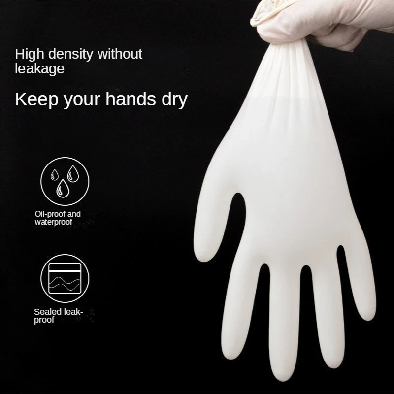 Disposable gloves food grade rubber latex household durable womens direct selling wholesale surgery beauty dishwashing gloves