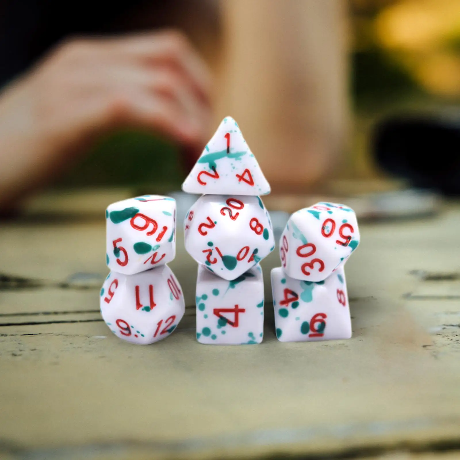 

7Pcs D8 D10 D12 D20 Color Changing Dice Multisided Dice for Party Favors Board