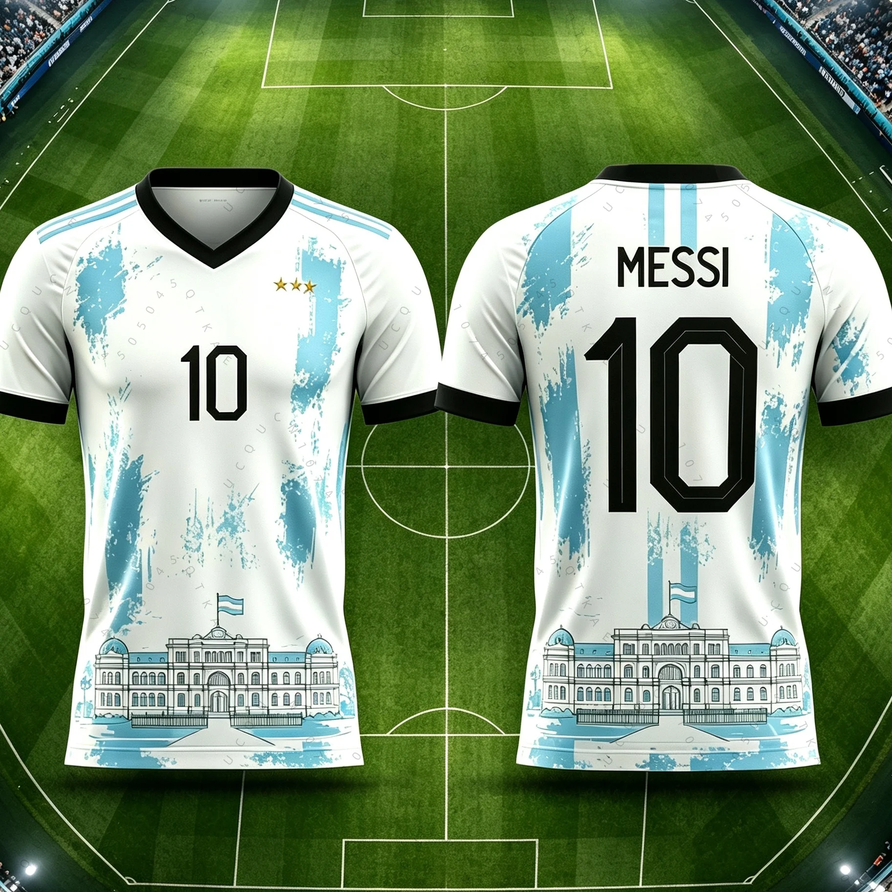 2026 Argentine Fans Commemorative Football Jersey Messi Soccer Jersey Summer Sports Men's T-Shirt Children's Clothing Women Tee