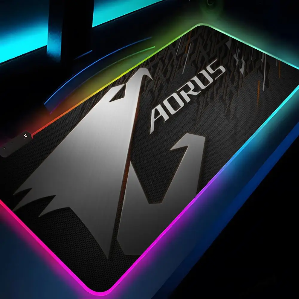 Aorus Large Mouse Pad Rgb Xxl Laptop Mat Gaming Mousepad Backlit Keyboard Gamer Girl Table Pads Desk