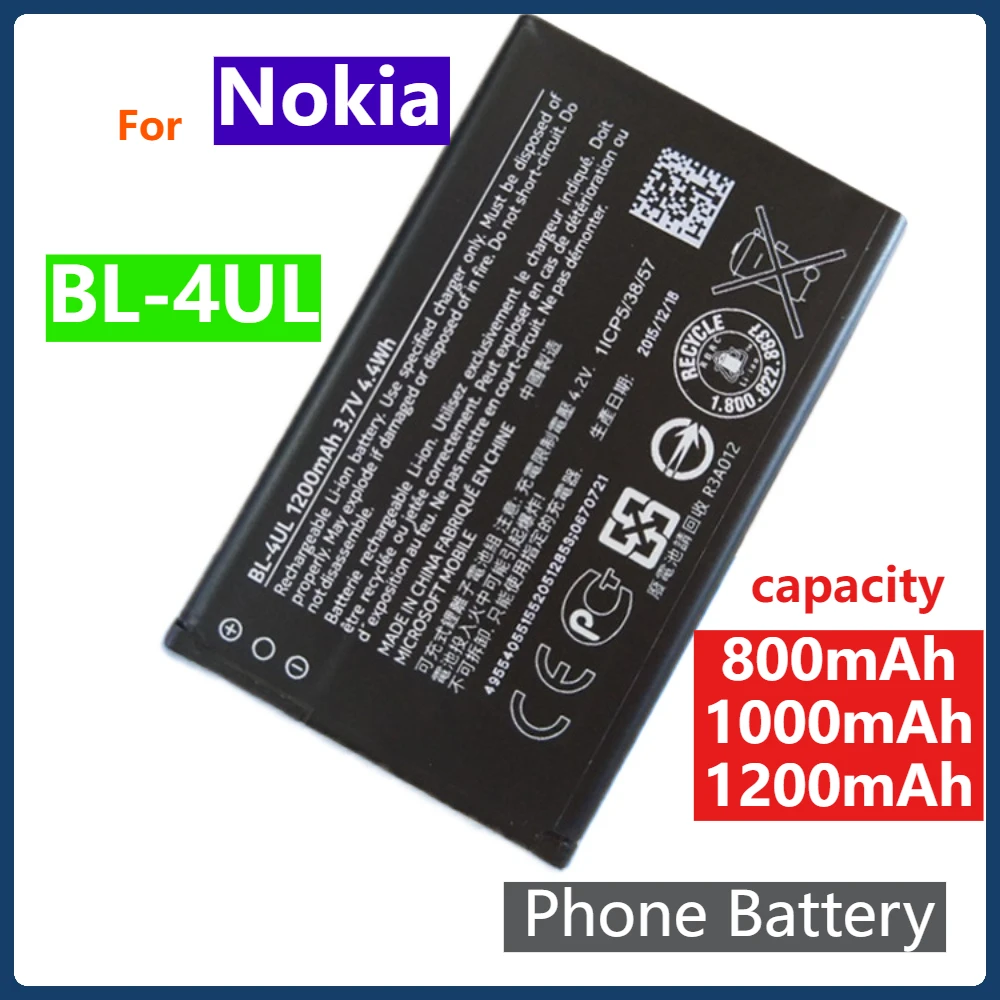 携帯電話用リチウムポリマー電池,Nokia用,BL-4UL, 3.7v,3310, 2017,ta1030,lumia 225, 330, RM-1172, RM-1011, RM-1126,,新品