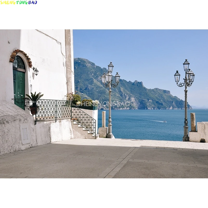 Vintage European Street View Scenery Photography Backdrops  Wedding Travel Photo Backgrounds Studio Props JJT-06