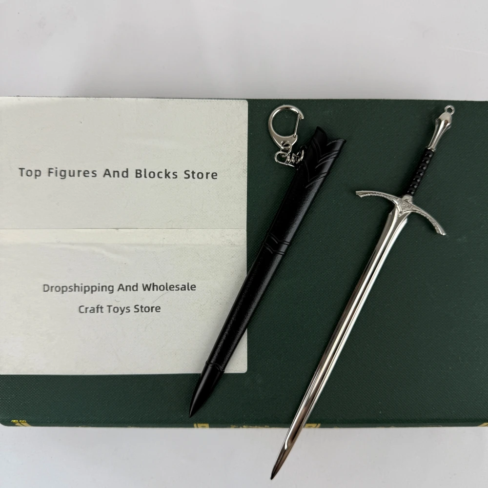 The Lord of the Rings Modelo de Espada Glamdring, 22cm de Aleación de Zinc, Hoja Sin Filo, con Funda – Ideal para Fans de The Lord of the Rings, Accesorio de Arma para Figuras de Acción, Réplica en Venta