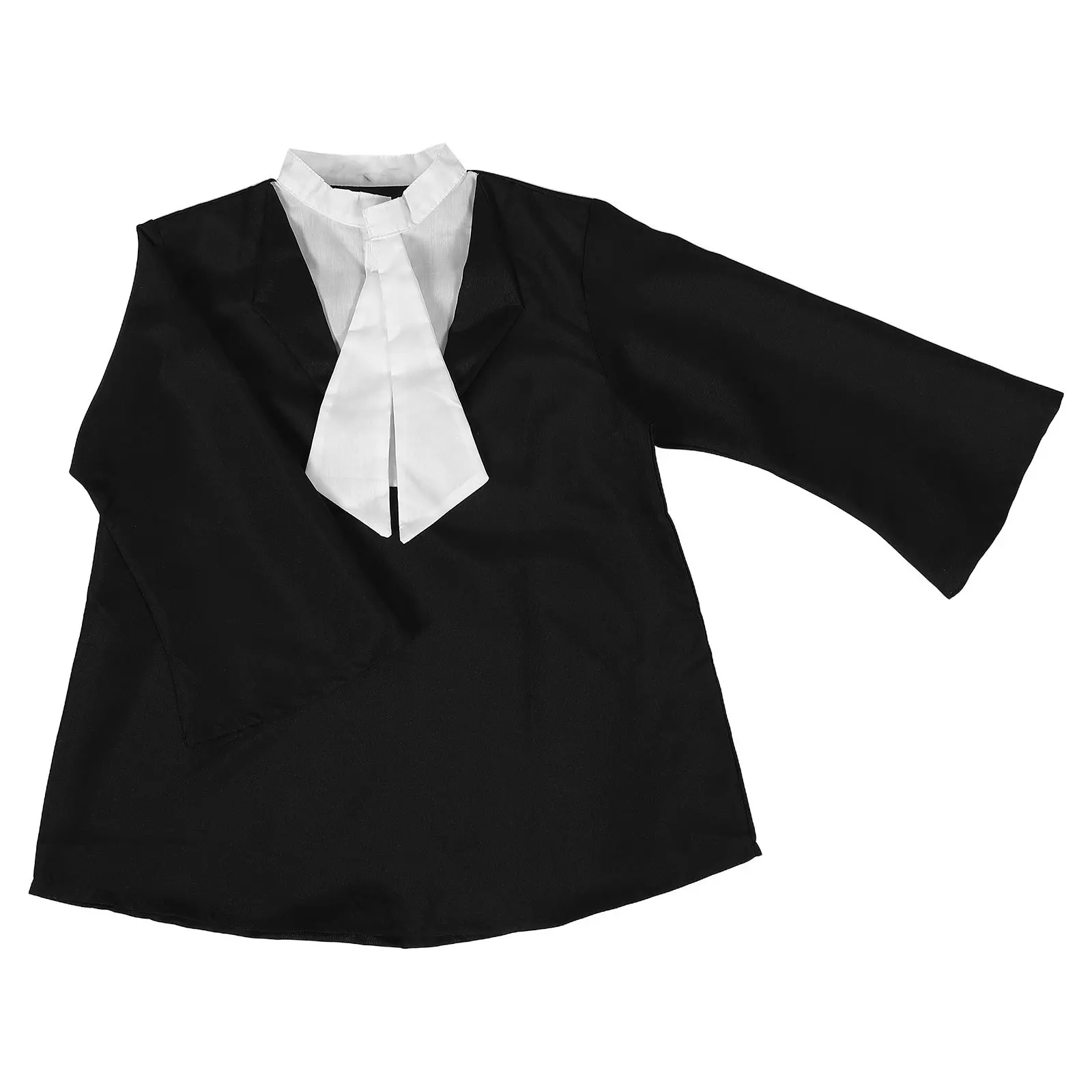

Kids Lawyer Costume: Black Polyester Robe For Boys Girls Role Play Courtroom Pretend Outfit Halloween Party Graduation