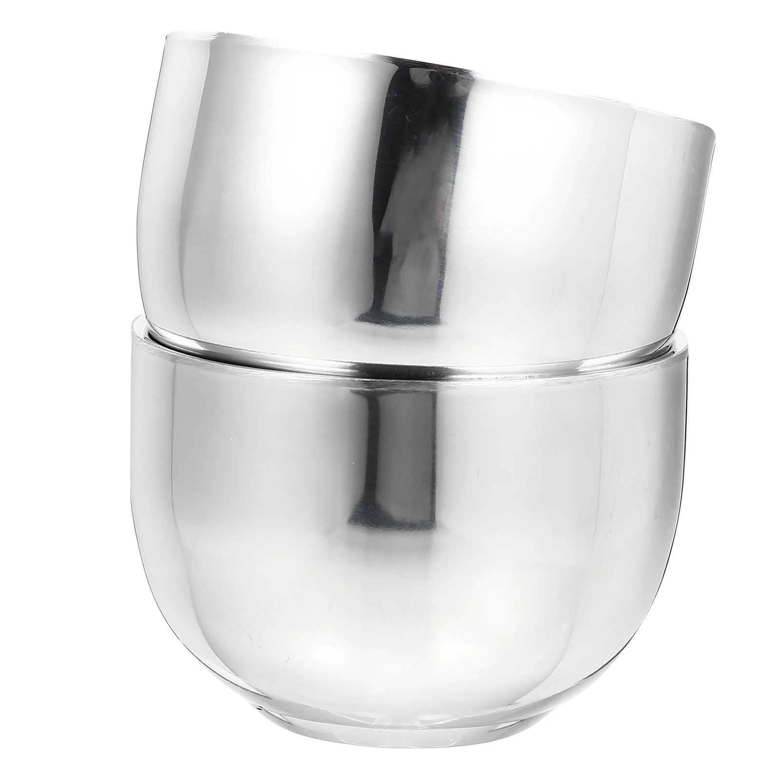 

2pcs Durable Stainless Steel Shaving Soap Bowl Mixing Bowls for Men Razor Blades Cream Bubbling Vessel Travel Gift