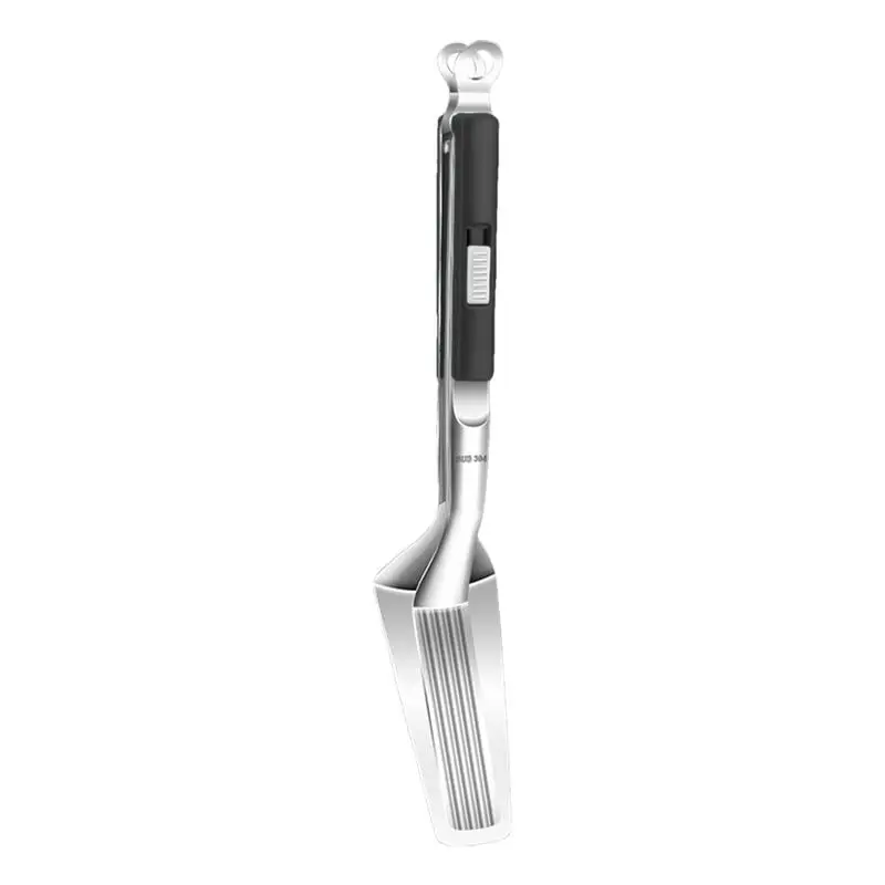 Spatula Tongs For Flipping Enlarged BBQ Clamp Spatula Stainless Steel Grill Tongs Ergonomic Food Shovel Clip Barbecue Clamp For