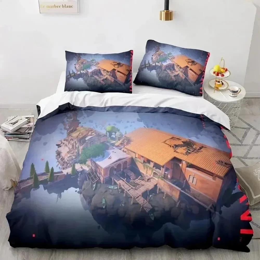 Game Valorant Neon Bedding Set For Bedroom Soft Modern Bedspreads Comefortable Kids Duvet Cover Quilt Cover And Pillowcase