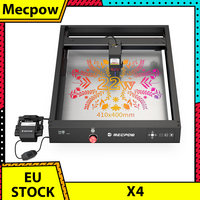 Mecpow X4 22W Laser Engraver Cutter with Integrated Air Assist 0.08x0.1mm Laser Spot 22000mm/min Engraving Speed 410*400mm