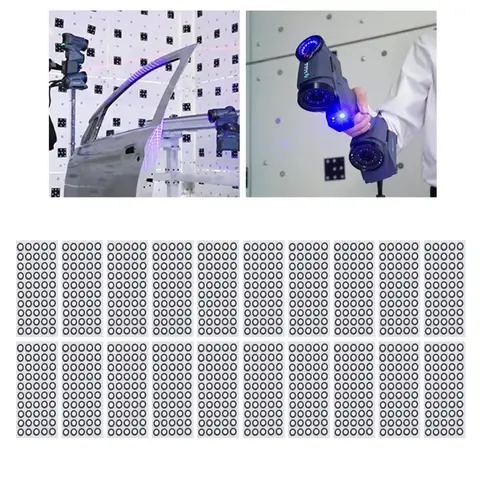 1000 Pcs/20 Sheets 3D Scanning Marker ID 6mm OD 10mm High Reflection Strong Adhesion 3D Tracking Dot Reference Point Marker
