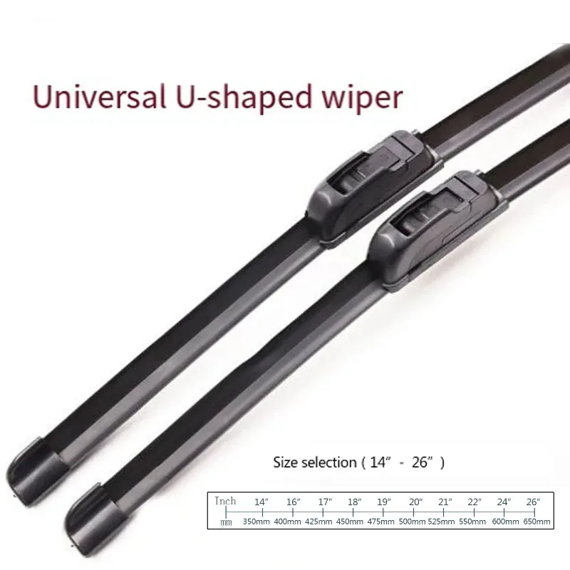 14-20 Inch Car Universal U-shaped Boneless Wiper High-definition Durable Boneless Special Car Wiper Windscreen Wiper Strip