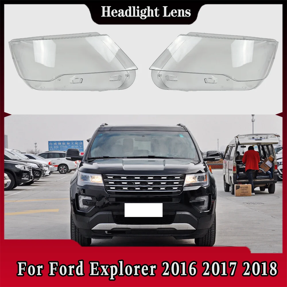 

For Ford Explorer 2016 2017 2018 Transparent Headlamp Cover Headlight Mask Lampshade Lamp Shell Plexiglass Replace Original Lens