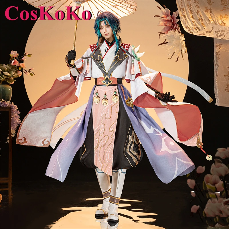 

CosKoKo Xiao Cosplay Game Genshin Impact Costume Undrowned Spring Fashion Handsome Ancient Style Uniform Role Play Clothing New