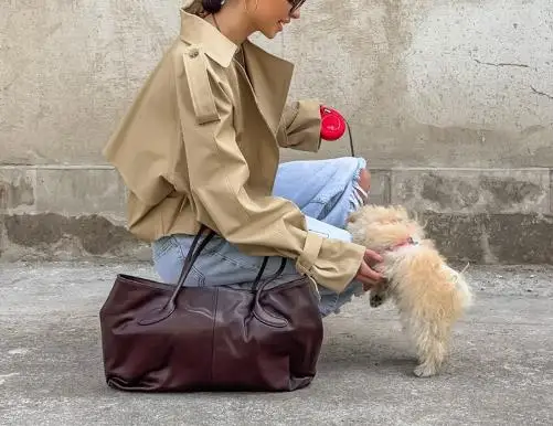 

Fashion Jacket 2025 Autumn Latest Hot Selling New Khaki Double Breasted Suit Collar Windbreaker Jacket Casual Jacket for Women