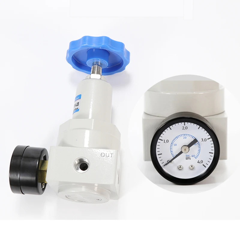 Pneumatic QTYH High Pressure 0~40 bar Air Regulator With Gauge Port 1/4 3/8 1/2 2 inch BSP 1/2