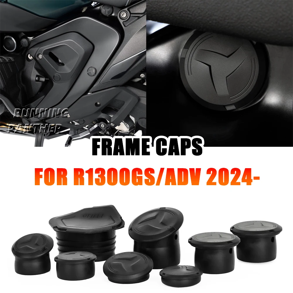 

For BMW R1300GS R1300 R 1300 GS Adventure R 1300GS 2023 2024 2025 Frame Hole Cover Caps Plug Decorative Frame End Cap Set