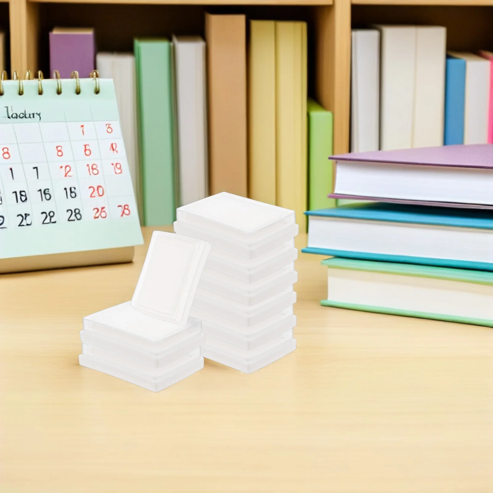 20Pcs Blank Sponge Stamp Pad Refillable High-Density Ink Pad Empty for DIY Crafting Stamping Fingerprinting Scrapbook Card