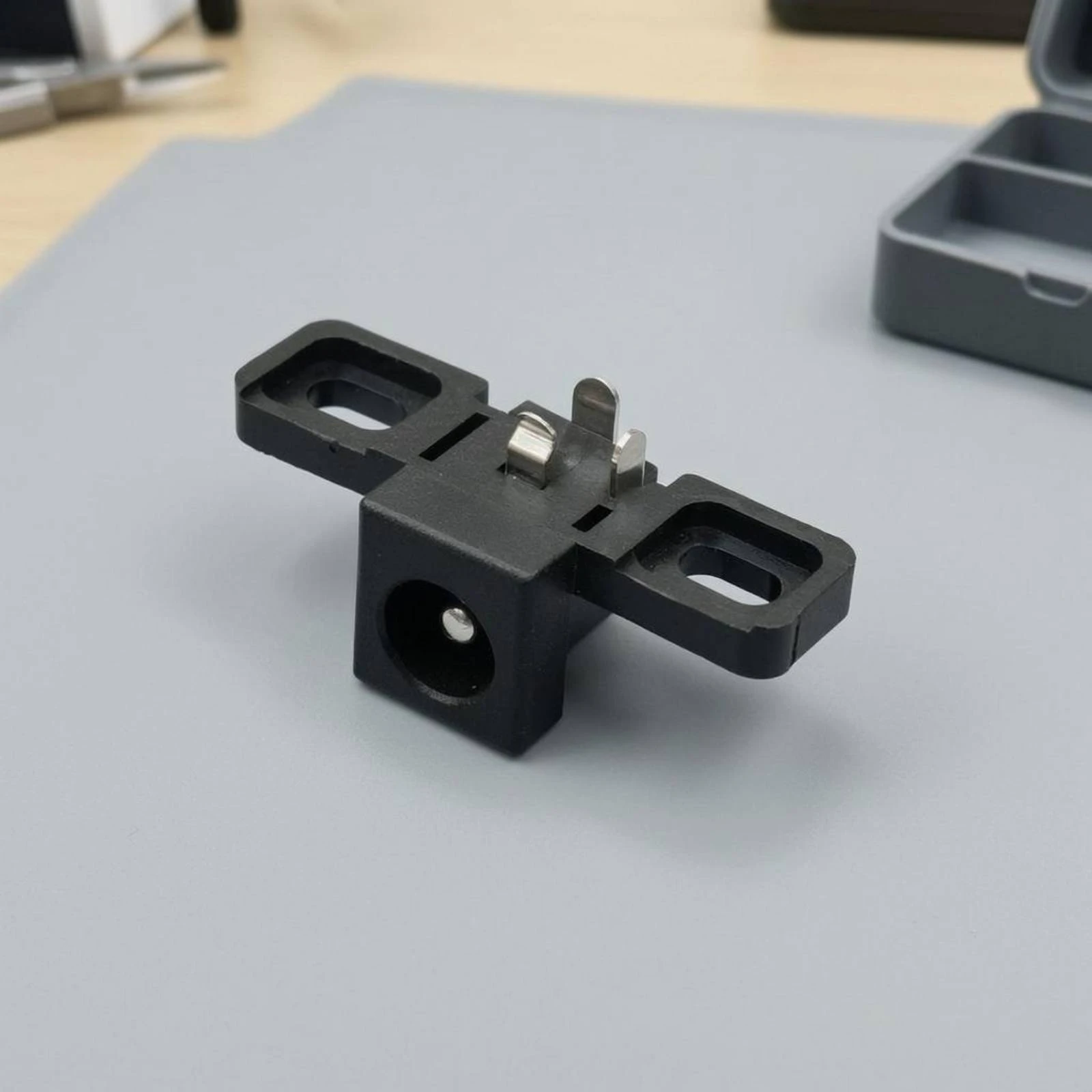 Piano Power Socket Assembly Mounting Ears Electronic Piano Power Socket Molded Housing Plastic
