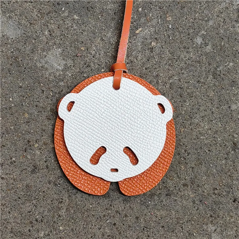 Panda Keychain Name Pure Hand-Stitched Ladies Women Bags Backpack Pendant Charm