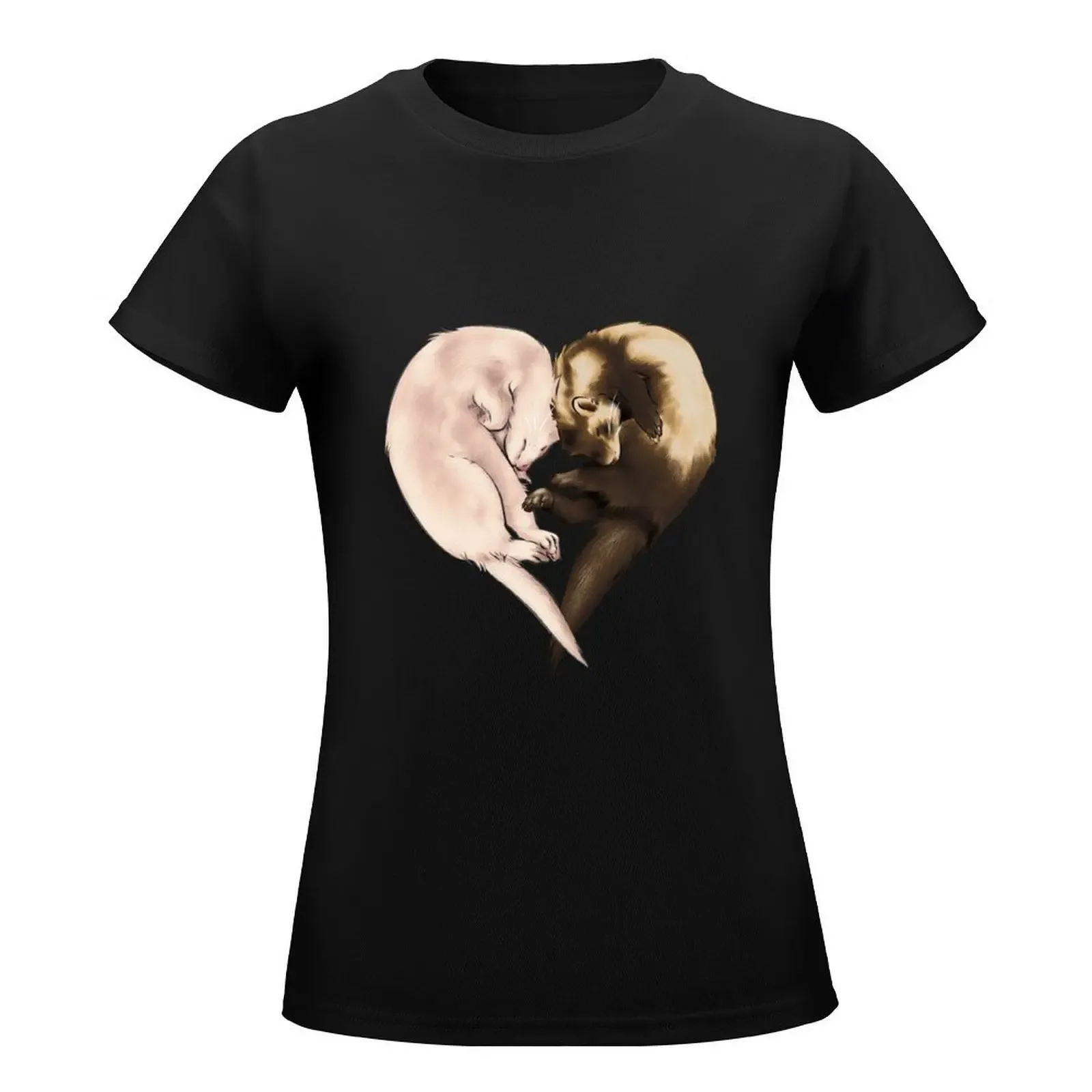 Ferret Love T-Shirt cute tops Blouse summer clothes for Women