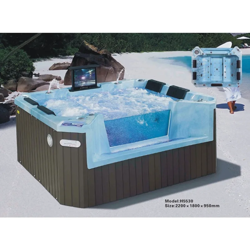 2026 Hot Sale FL Customized Luxury Large Hot Tubs Outdoor Swim Massage Bath Pool Spa Pool