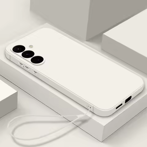 Case For Samsung Galaxy S25 Edge S24 S23 Ultra S22 Plus S25 S24 FE A55 A17 A56 A35 A36 A34 A15 A25 A14 5G Silicone Lanyard Cover