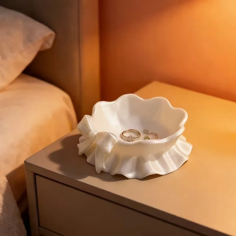 Bow jewelry tray organizer, home decor accessories