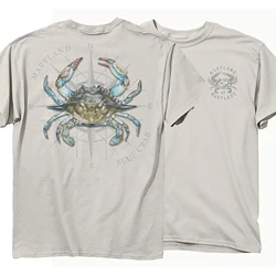 Maryland Blue Crab Printed Fashion Fisherman Crabbers Gift T Shirt New 100% Cotton Short Sleeve O-Neck T-shirt Casual Mens Top