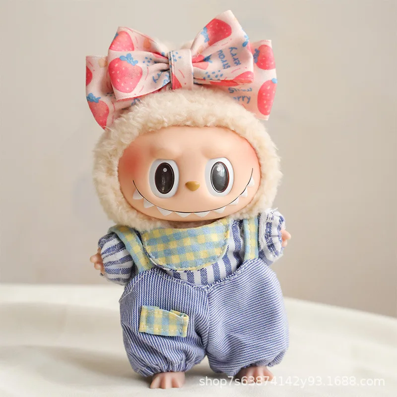 Labubu 귀여운 미니 인형 헤어 보우 헤어 후프 헤어 클립 인형 머리 장식 액세서리에 대한 Kawaii 리본 Bowknot 머리띠