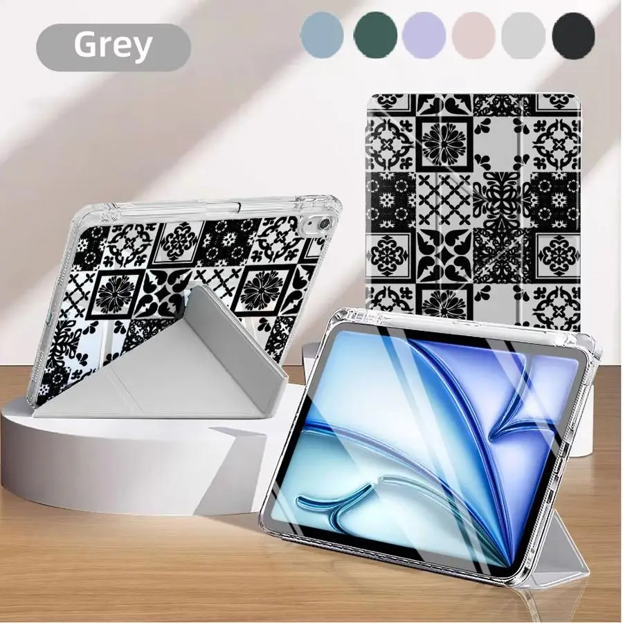 

Чехол для планшета iPad Pro 2025 Air 4 5 M3 M2 M4 11 дюймов (11-го, 10-го, 9-го, 8-го, 7-го поколений), 12.9 дюймов, Mini 6 7, с подставкой, Y-образный, с ковровым покрытием