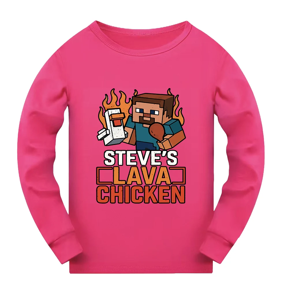 Cute Steve's Lava Cotton Pajama Girl Summer Pajamas Pijama Outdoor Clothing Girls Clothes Girls's Sets Sets for Children Homewea