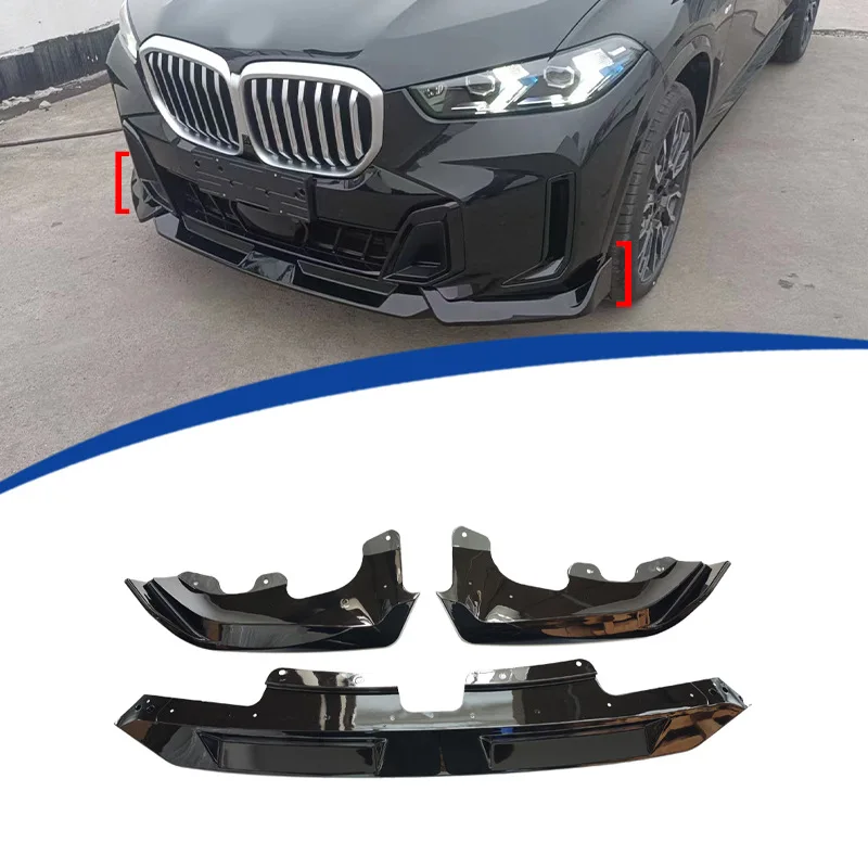 Black Lower Lip Front Bumper Protect Front Skirt Spoiler For 2023-2024 X5 G05LCI YTOP Front Shovel Front Lip Body Kit